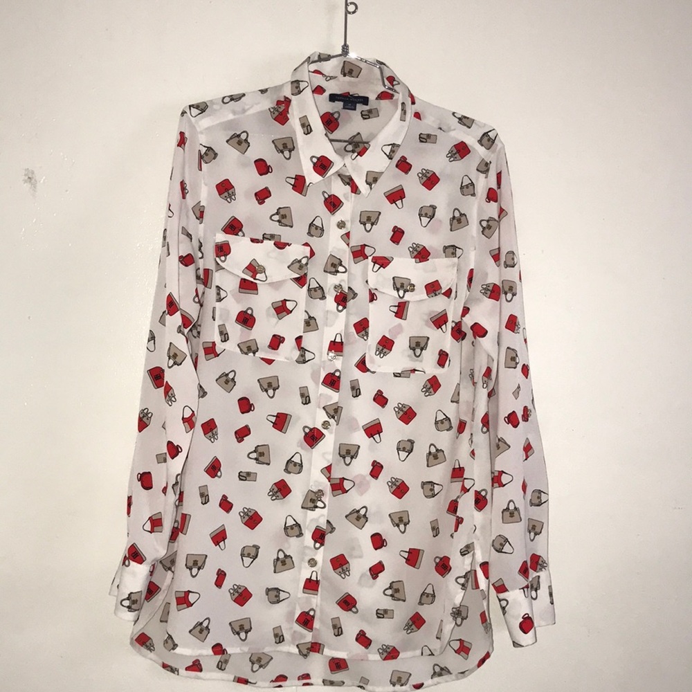 Tommy Hilfiger purse print blouse